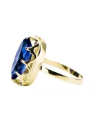  Safír 14k žlté zlato Vintage style vrc253y